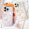 日本の漫画 ポムポムプリン & パンケーキ iPhoneケース 7 8 PLUS SE2 XS XR X 11 12 13 14 15 16 Pro Promax mini SE3