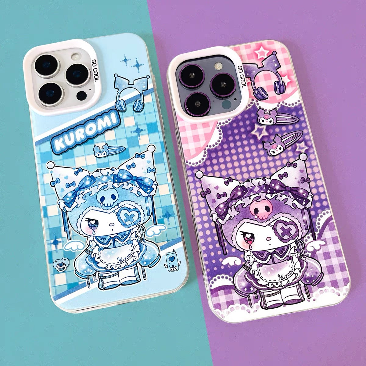 Japanese Cartoon Digital Angel Laser Case | My Melody Kuromi 4 Styles - Phone Case Samsung Galaxy S26 S25 S24 S23 S22 S21 FE Ultra Edge