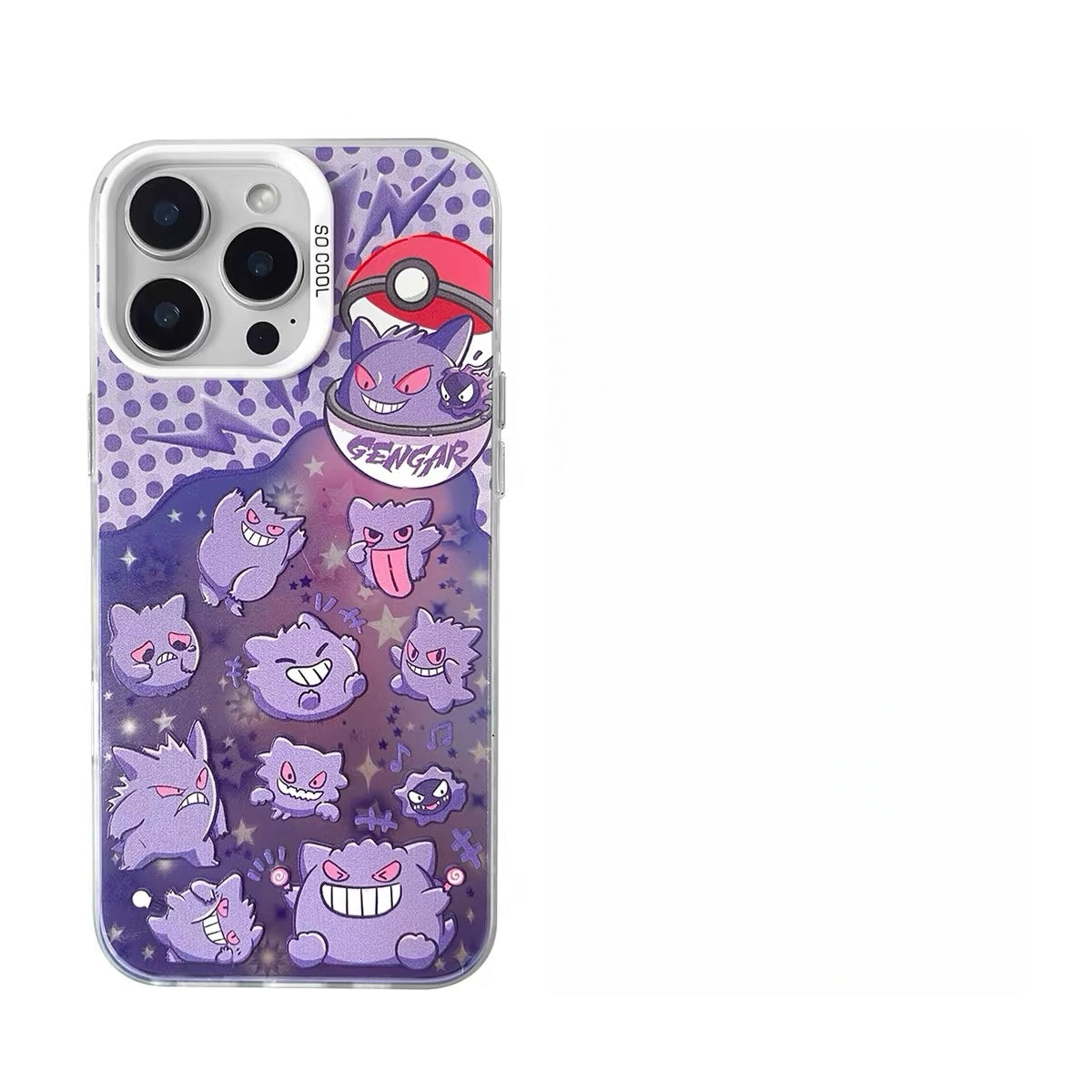 Japanese Cartoon Pokemon UFO Laser Case | Jigglypuff Gengar Bulbasaur - iPhone Case 11 12 13 14 15 16 16e 17 17e Pro Promax