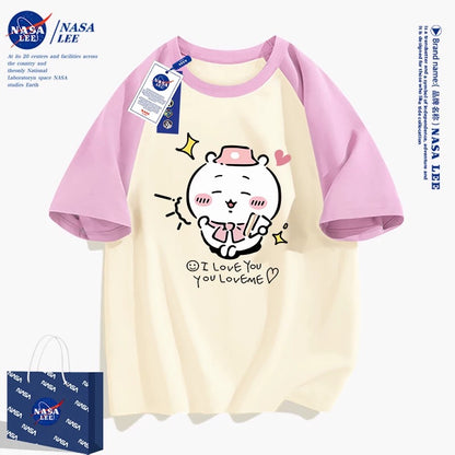 Japanese Cartoon ChiiKawa Casual Style T-Shirt Series | Chiikawa Happy Picnic 2 - Kawaii Fashion Items