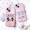 Korean Cartoon Fashion Esther Bunny | Big Face & Twin Sisters - iPhone Case 13 14 15 16 Pro Promax
