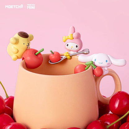 Sanrio Characters Sweet Cherry on Cup Beans Mini Series | Hello Kitty My Melody Kuromi Cinnamoroll Pompompurin Pochacco - Kawaii Collectable Toys Toy Collection