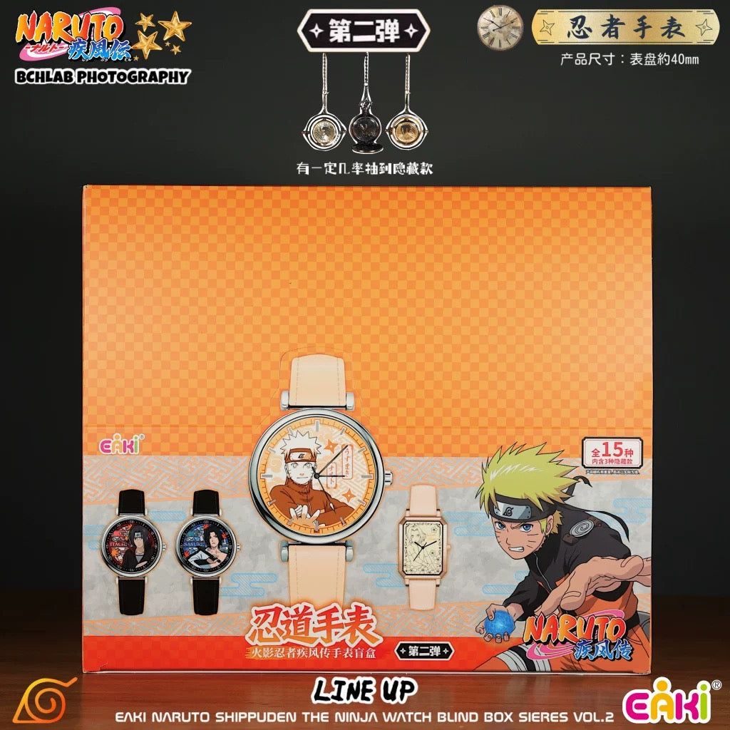 Eaki X Naruto Ninja Part 2 Watch Accessories Series | Naruto Shippuuden Naruto Sasuke Sakura Kakashi Gaara Neji Hinata Itachi Uchiha Madara Obito - Watch Collectable Toys Mystery Blind Box