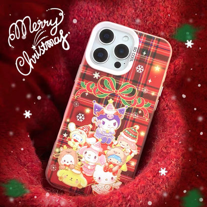 Japanese Cartoon Christmas Party Laser Case | Sanrio Group - iPhone Case 11 12 13 14 15 16 16e 17 17e Pro Promax