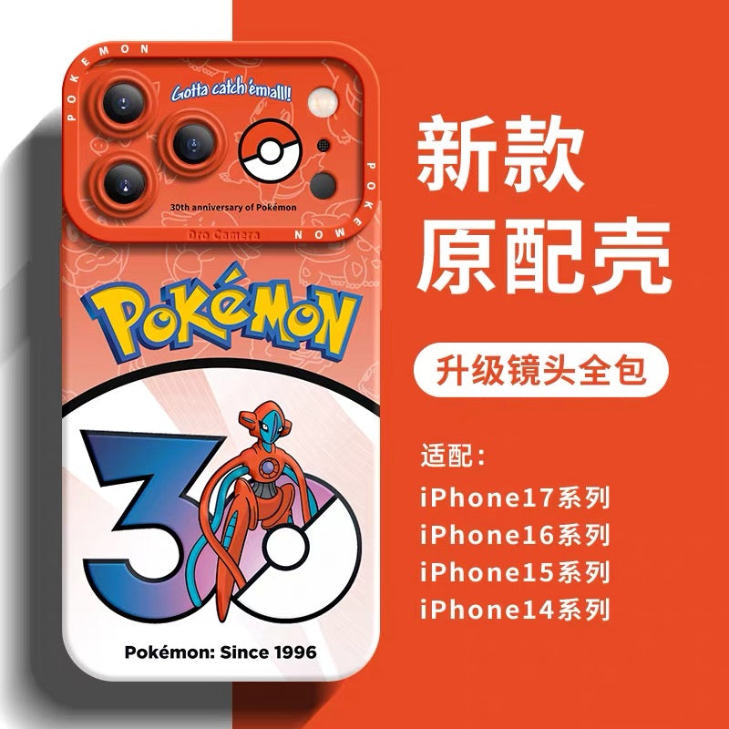 Japanese Cartoon Pokemon Silicone Case Pokemon 30 Anniversary Version Part19 | Jirachi Togekiss Luxray Deoxys Magnezone Rotom Whimsicott Minccino 8 Styles - Phone Case Samsung Galaxy S26 S25 S24 S23 FE Ultra Edge