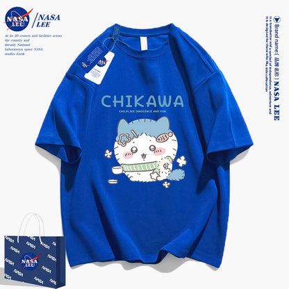 Japanese Cartoon ChiiKawa Casual Style T-Shirt Series | Make up Hachiware - Kawaii Fashion Items