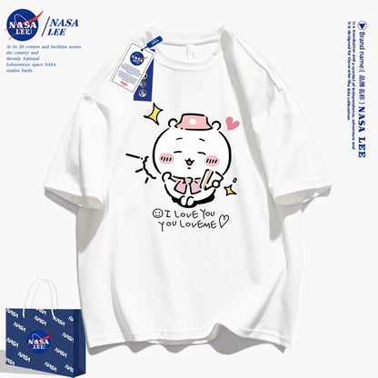 Japanese Cartoon ChiiKawa Casual Style T-Shirt Series | Chiikawa Happy Picnic - Kawaii Fashion Items