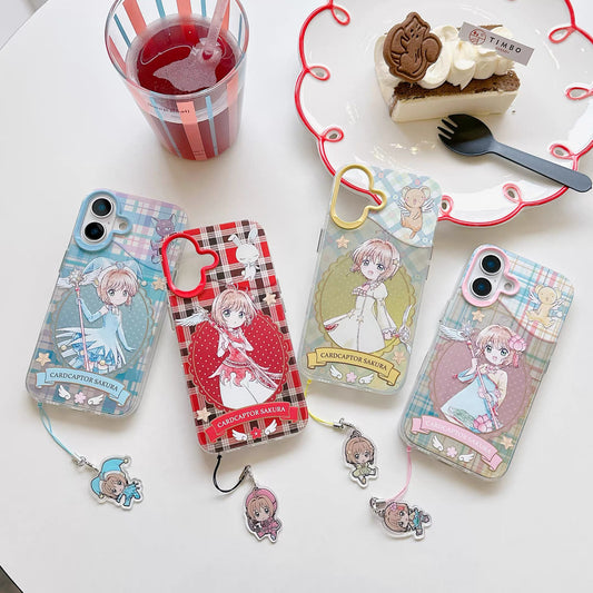CardCaptorSakura Comic Laser Case | Sakura Cosplay 4 Styles - iPhone Case PLUS SE2 XS XR X 11 12 13 14 15 16 16e 17 17e Pro Promax 12mini 13mini