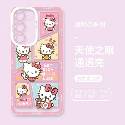 Japanese Cartoon Hello Kitty | Vintage Kitty Pink Version - Phone Case Samsung Galaxy S26 S25 S24 S23 S22 S21 FE Ultra Edge