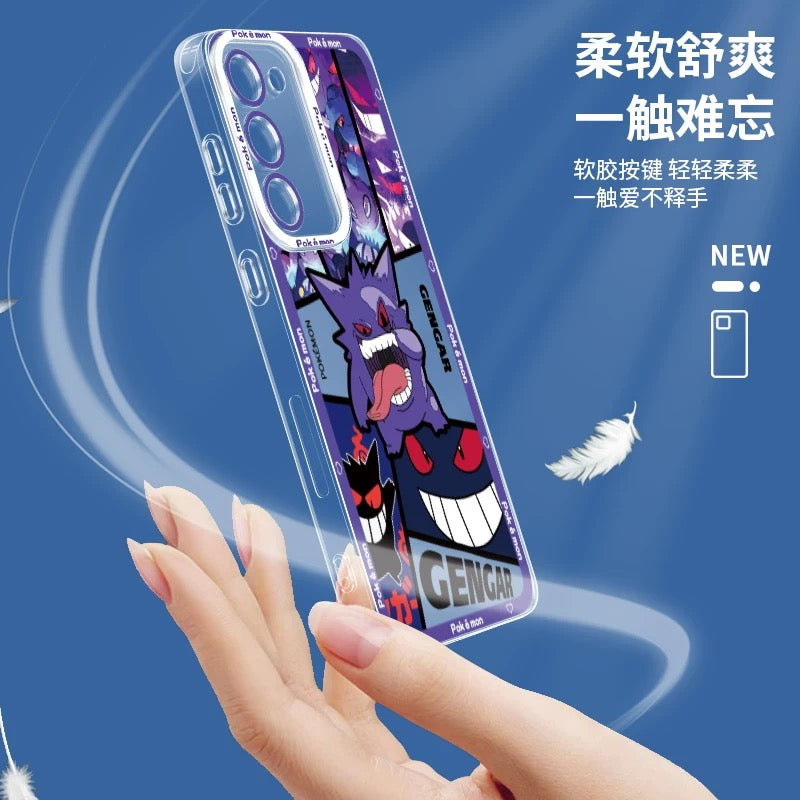 Japan Cartoon Pokemon Street Style | Pikachu Gengar Squirtle - Phone Case Samsung Galaxy S26 S25 S24 S23 S22 S21 FE Ultra