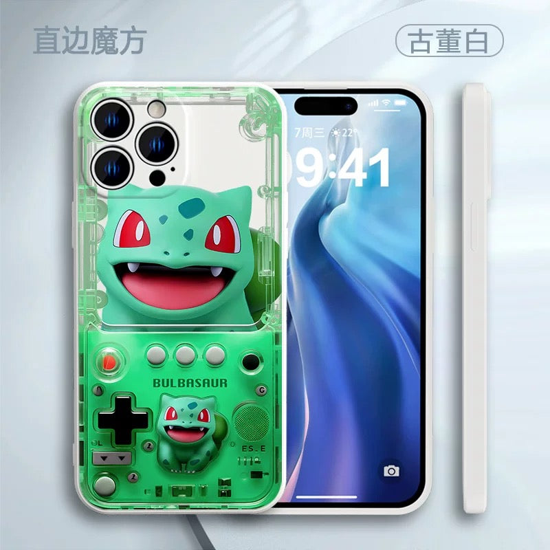 Japan Cartoon Pokemon Fun 3D Print Game Console Version Colour Silicone Case | Pikachu Bulbasaur Squirtle Charmander Psyduck Jigglypuff Eevee Gengar -  iPhone Case PLUS SE2 XS XR X 11 12 13 14 15 16 16e 17 17e Pro Promax 12mini 13mini