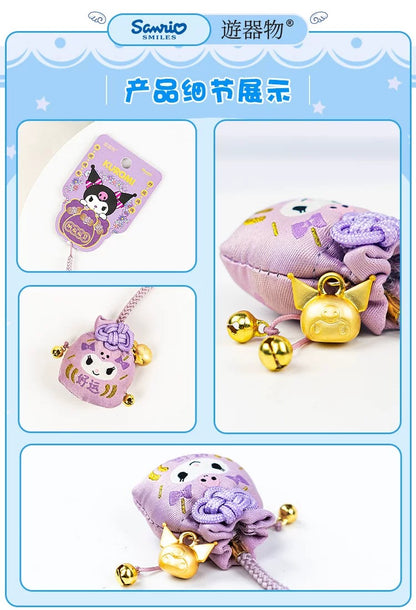 Sanrio Omamori Japan Style Lucky Blessing Bag | Hello Kitty My Melody Kuromi Cinnamoroll Pompompurin Pochacco Hangyodon - Kawaii Item