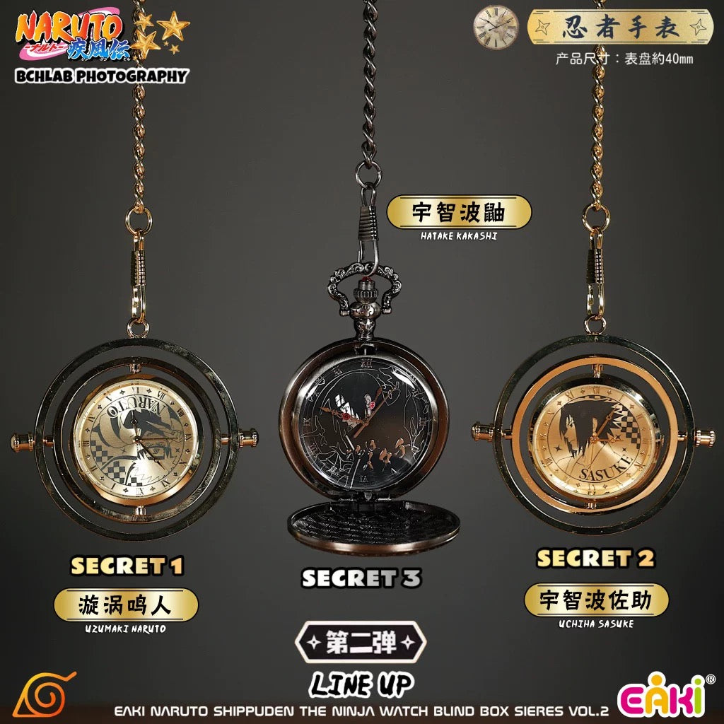 Eaki X Naruto Ninja Part 2 Watch Accessories Series | Naruto Shippuuden Naruto Sasuke Sakura Kakashi Gaara Neji Hinata Itachi Uchiha Madara Obito - Watch Collectable Toys Mystery Blind Box