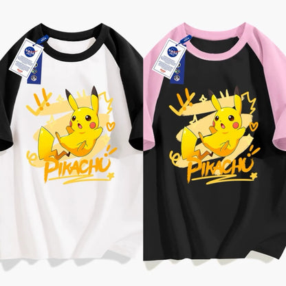 Japanese Cartoon Pokemon Casual Style T-Shirt Series | Pikachu with Heart 2 - Kawaii Fashion Items
