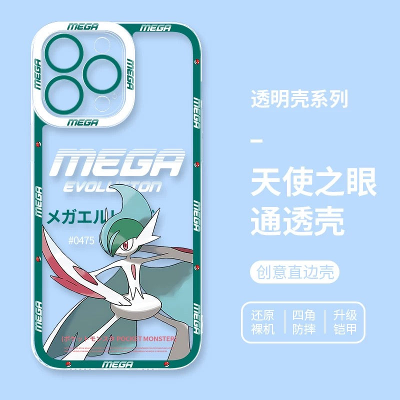 Japan Cartoon Pokemon Mega Evolution | Gallade - iPhone Case 6 7 8 PLUS SE2 XS XR X 11 12 13 14 15 16 16e Pro Promax 12mini 13mini