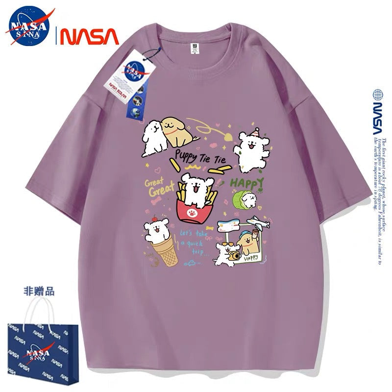 Cute Cartoon Doggie Maltese Puppy Style T-Shirt Series | Happy Puppy Tie Tie Part2 - Kawaii Fashion Items for Child & Adult
