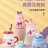 Sanrio Ceramic Mug with Cup Lid & Straw | Hello Kitty My Melody Kuromi Cinnamoroll Pochacco - Cup Drinkware
