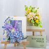Block Building Romantic Flower Frame | Purple Blue White Green - DIY Handmade Mini World Miniature Gift