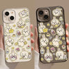 Japanese Cartoon Chiikawa Black Clean Case | うさぎ ステッカー スタイル - iPhone ケース PLUS SE2 XS XR X 11 12 13 14 15 16 16e 17 17e Pro Promax 12mini 13mini