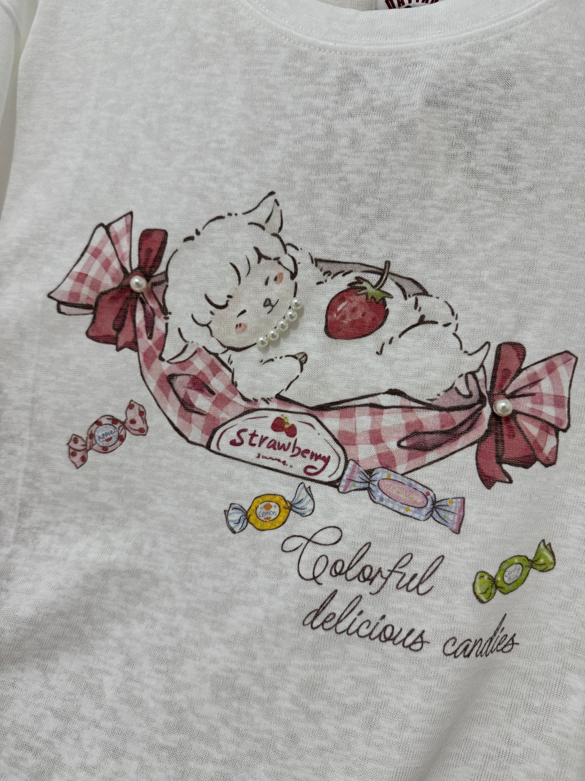 Korean Fashion Cute Animals Style T-Shirt Series | Sheep with Sweets - Kawaii Fashion Items
