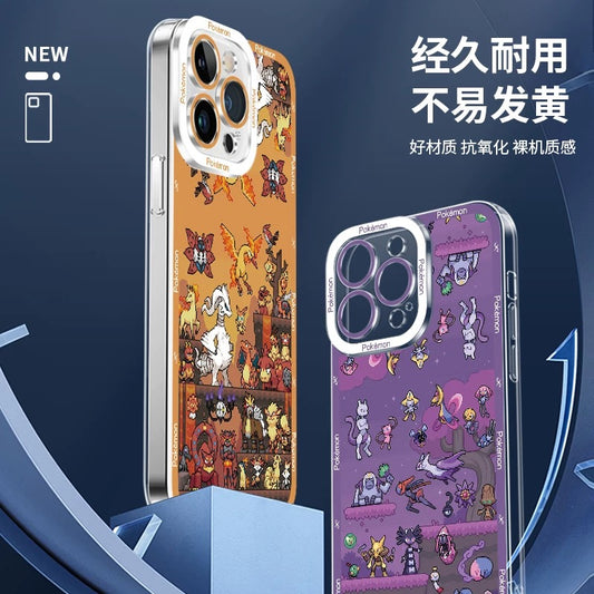 Japan Cartoon Pokemon Pixel Group Verison | Fairy Type - iPhone Case 6 7 8 PLUS SE2 XS XR X 11 12 13 14 15 16 16e Pro Promax 12mini 13mini - KawaiiGiftLand
