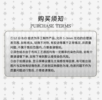 Simon Toys Cosplay Doll Outfits Set Gothic Lolita Series | Black & White Nurse - Original Outfits 1/12 ob11 11cm BJD Doll Ball Joint Doll