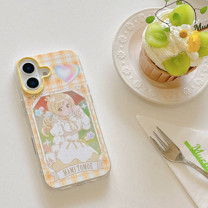 Japanese Cartoon Puella Magi Madoka Magica Laser Case | Madoka Miki Tomoe Sakura Akemi - iPhone Case PLUS SE2 11 12 13 14 15 16 16e 17 17e Pro Promax 12mini 13mini