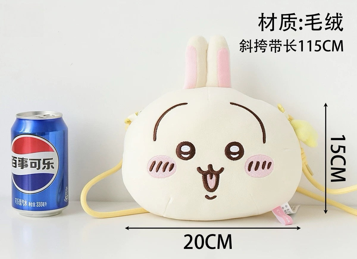 ChiiKawa X Miniso Plush Big Head Shouder Bag | ChiiKawa Hachiware Usagi - Kawaii items