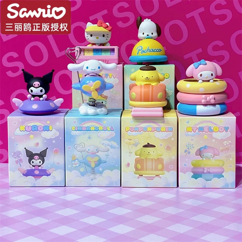 Top Toy x Sanrio Characters Amusement Park Desk Items | Hello Kitty My Melody Kuromi Cinnamoroll Pompompurin Pochocca - Collectable Toys Mystery Kawaii Stationery