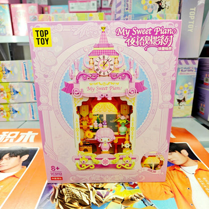 Top Toy x Sanrio Opera Theme | My Sweet Piano Midnight Coffee Cafe - Building Blocks Toy Collections