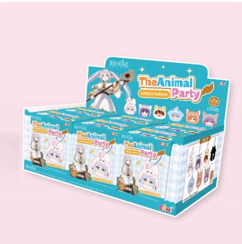 EAKI X FRIEREN Part 1 Series The Animal Party Edition | Frieren Fern Stark Himmel Flamme Aura - Vinyl Face Plush Doll Figure Keychain Collectable Toys Mystery Blind Box - KawaiiGiftLand