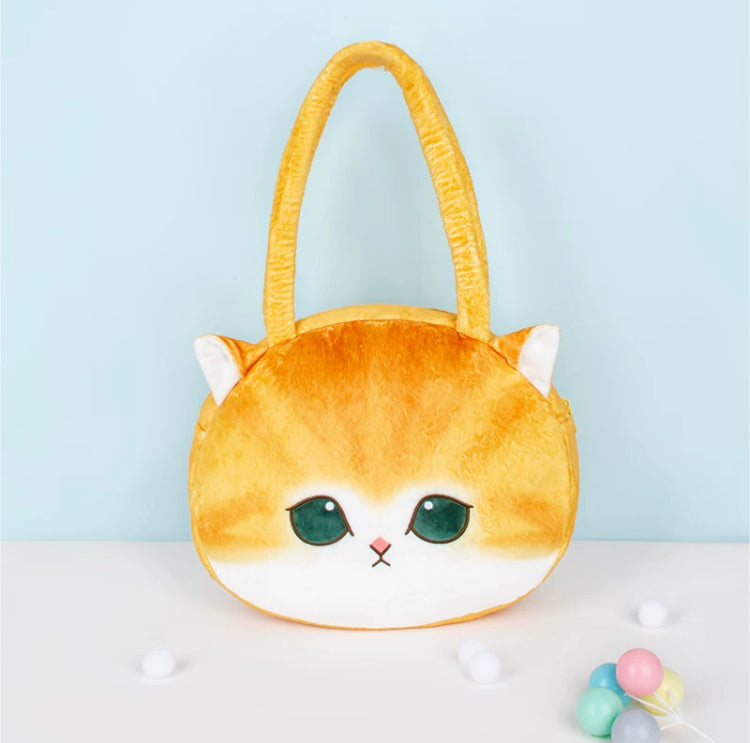 Japan Artist Mofusand Cat Neko Big Plush Bag | Orange Cat Blue Cat - Mascot Plush Shoulder Bag
