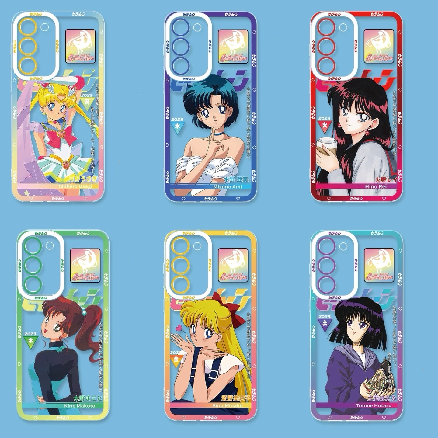 Japanese Cartoon Sailor Girl 90s Comic & Daily Dress | Sailor Moon Mercury Mars Jupiter Venus Saturn - Sailormoon Phone Case Samsung Galaxy S26 S25 S24 S23 S22 S21 FE Ultra Edge