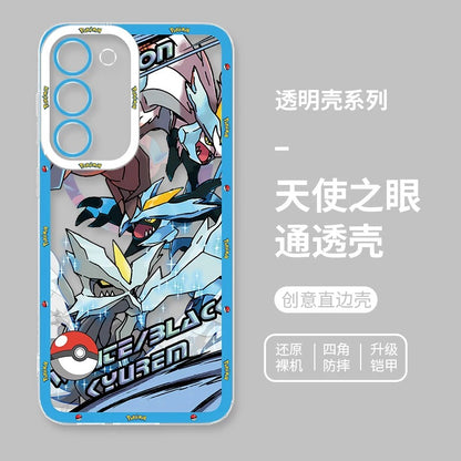 Japan Cartoon Pokemon Mega Evolution Anime | Dialga Kyurem Palkia Reshiram Zekrom - Phone Case Samsung Galaxy S26 S25 S24 S 23 S22 S21 FE Ultra Edge