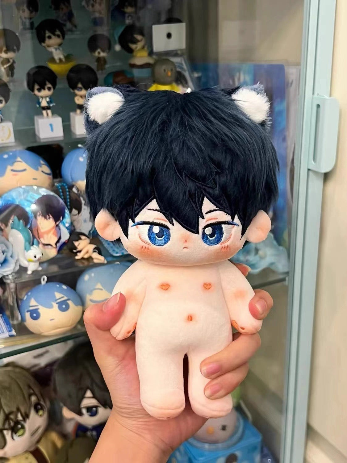 Japanese Anime Free! Iwatobi Swim Club Cotton Plush Doll | Haruka Makoto with Car Ear Cute Kawaii 20cm Doll Can Change Outfits - Cute Kawaii Item