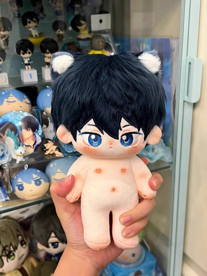 Japanese Anime Free! Iwatobi Swim Club Cotton Plush Doll | Haruka Makoto with Car Ear Cute Kawaii 20cm Doll Can Change Outfits - Cute Kawaii Item