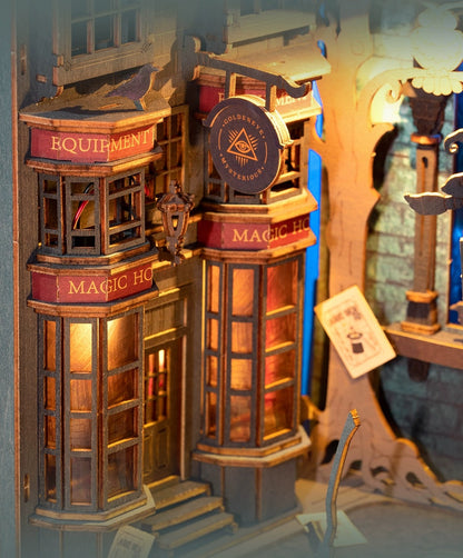 Craft Kits Wooden Booknook & Wonderland | Magic House - DIY Handmade Mini World Miniature Gift with LED Light