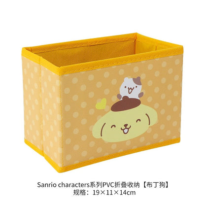 Japanese Cartoon Sanrio with Friends Storage Box | My Melody Kuromi Cinnamoroll Pompompurin Pochacco - Bedroom Girl Gift