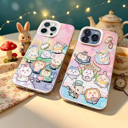 Japanese Cartoon ChiiKawa Alice in Wonderland Laser Case | 2 Styles - iPhone Case 11 12 13 14 15 16 16e 17 17e Pro Promax