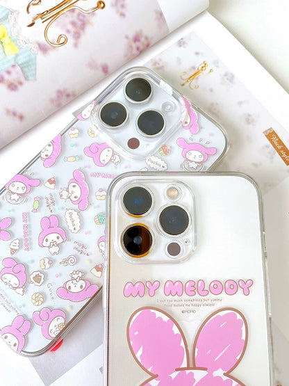 Japanese Cartoon My Melody |  Eating Foods - iPhone Case 12 13 14 15 Pro Promax