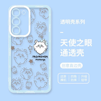 Japanese Cartoon Chiikawa with Stars Outing Version | Chiikawa Hachiware Usagi Momonga - Phone Case Samsung Galaxy S26 S25 S24 S23 S22 S21 FE Ultra Edge