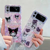 Japanese Cartoon | Pearl Kuromi - Phone Case Samsung Galaxy Z Flip 3 4 5 6 W23 Filp