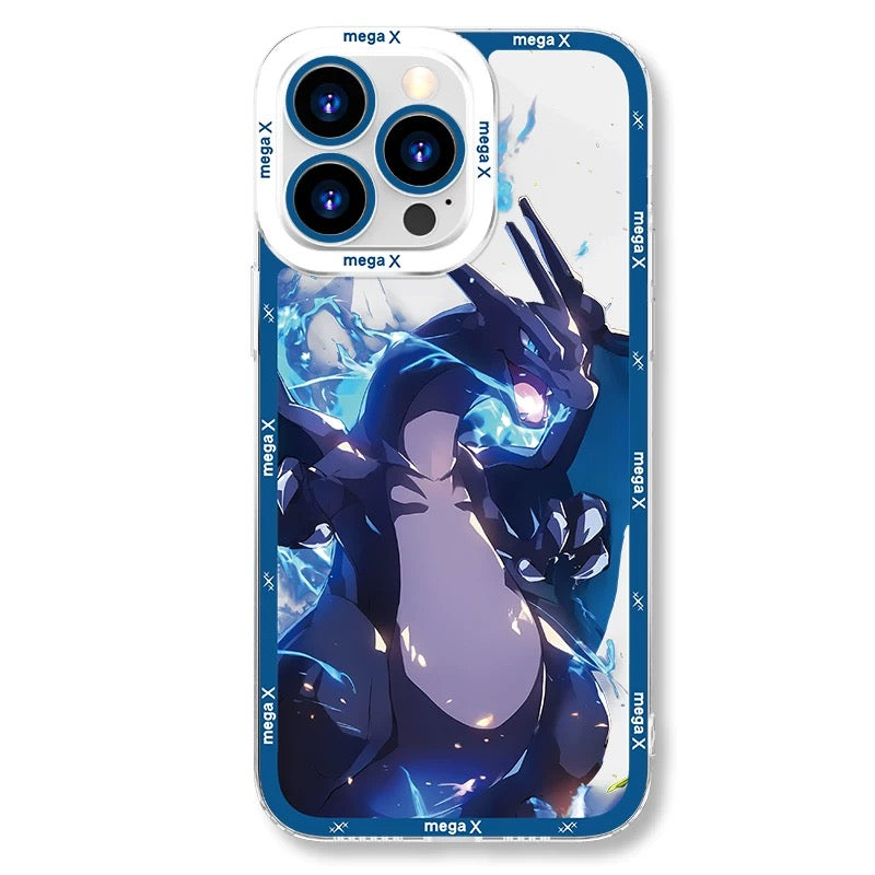 Japanese Cartoon Pokemon Evolution Verison | X Y Charizard - iPhone Case 6 7 8 PLUS SE2 XS XR X 11 12 13 14 15 16 16e Pro Promax 12mini 13mini - KawaiiGiftLand