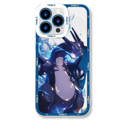 Japanese Cartoon Pokemon Evolution Verison | X Y Charizard - iPhone Case 6 7 8 PLUS SE2 XS XR X 11 12 13 14 15 16 16e Pro Promax 12mini 13mini - KawaiiGiftLand