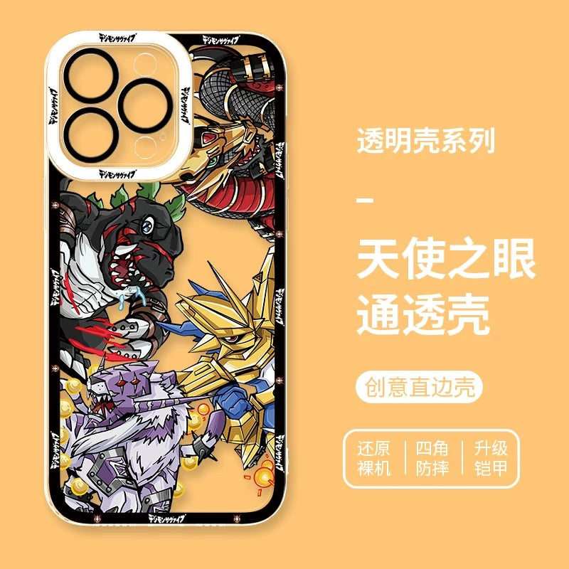 Anime Digimon Digital Monster Evolution Verison | Digital Monster - iPhone Case 6 7 8 PLUS SE2 XS XR X 11 12 13 14 15 16 16e Pro Promax 12mini 13mini