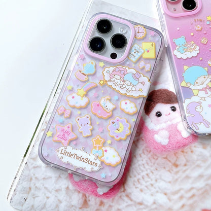 Japanese Cartoon Sanrio Little Twin Stars | Sugar Biscuits & Tea Party - iPhone Case 13 14 15 Pro Promax