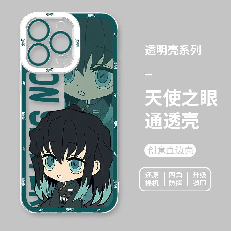 Japanese Anime Kimetsu no Yaiba Demon Slayer Cute Style | Kibutsuji Muzan Douma Akaza Hakuji Tokito Muichiro Inosuke - Phone Case Samsung Galaxy S26 S25 S24 S23 S22 S21 FE Ultra