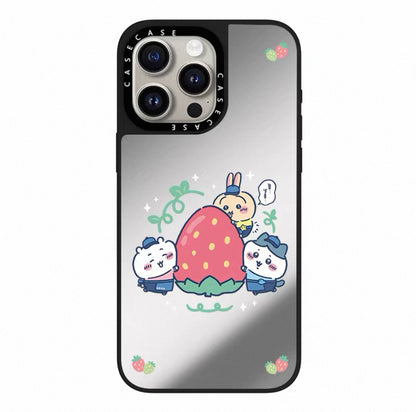 Japanese Cartoon ChiiKawa Transparent Black Frame & Mirror Phone Case | Cafe & Group 8 Styles ChiiKawa Hachiware Usagi - iPhone Case 12 13 14 15 16 17 Pro Promax