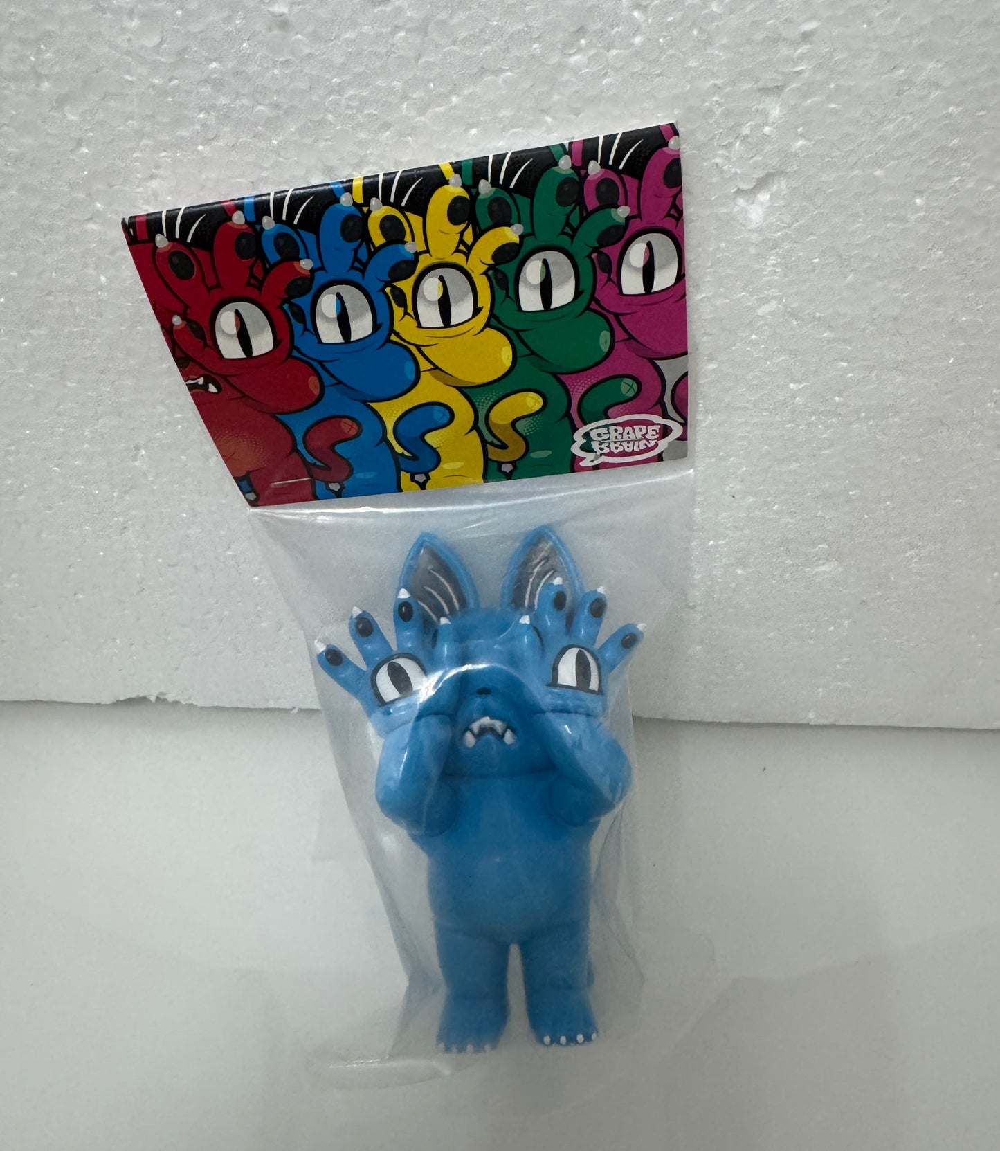 Japan Artist GRAPE BRAIN | Hell's Cat Blue Version - Sofubi Figure Soft Vinyl Rare