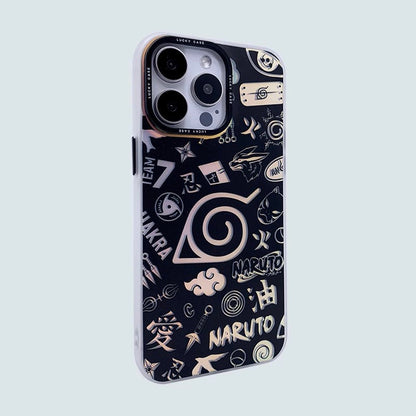 Japanese Anime Naruto Ninja | Laser Ninja Icon - iPhone Case 7 8 PLUS XS XR X 11 12 13 14 15 16 Pro Promax SE3 SE2 KawaiiGiftLand